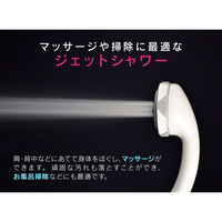 カクダイ ガオナ シャワーヘッドとホースのセット 5段切替 節水 マッサージ 掃除 リフレッシュ ボッシーニ GA-FH004 1個（直送品）