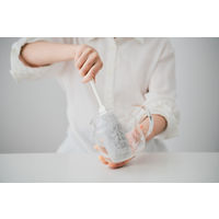 アフロのひと回し ボトル洗いスポンジ マグボトル・タンブラー用 水だけでも汚れが落とせる 抗菌加工 グレー 日本製 1セット（1個×5）サンコー