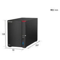NAS（ネットワークハードディスク）8TB 2ドライブ リンクステーション HDD LS720D0802 1台 バッファロー（直送品）