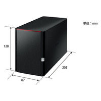 NAS（ネットワークハードディスク）2TB 2ドライブ リンクステーション HDD LS220D0202G 1台 バッファロー（直送品）