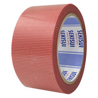 梱包用 透明クロステープ 0.145mm厚 幅50mm×長さ25m No.781 赤 積水化学工業 1セット（5巻入）