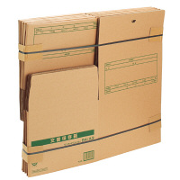 プラス 文書保存箱 ワンタッチストッカー D型フタ式 B4／A3用 書類収納 ダンボール 10枚 40075