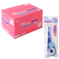 プラス　修正テープ　ホワイパーV　詰め替えテープ　幅6mm×10m　ブルー　青　10個　WH-106TR