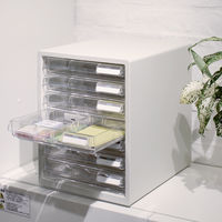 プラス レターケース A4タテ 浅型7段 仕切り板付き ホワイト 白 引き出し 16116