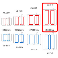 ニチバン マイタック ラミネートインデックス 特大 手書き用（40×34mm） 赤 ML-234R 1箱（600片：60片入×10袋）