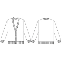 ナガイレーベン カーディガン 女性用 長袖 ブルー LL JT-2350