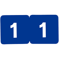 リヒトラブ カラーナンバーラベル ロールタイプ 「1」 HK753R-1 1ロール（300片入）