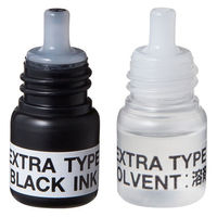 谷川商事　角型印速乾タイプ専用 補充インキセット インキ3mL+溶剤3mL　黒　1セット  オリジナル