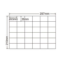 東洋印刷 ナナコピー 粘着ラベル再剥離タイプ 白 A4 36面 1箱（500シート入） C36PF（直送品）