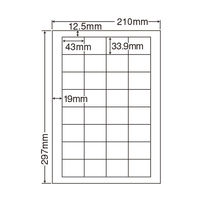 東洋印刷 ナナワード 粘着ラベルワープロ＆レーザー用 白 A4 32面 1箱（500シート入） LDW32U（直送品）