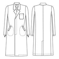 ナガイレーベン 男子シングル診察衣 ホワイトL NP-110 1枚　白衣　ドクターコート　メンズ