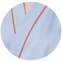 ナガイレーベン 患者衣 ゆかた型 ブルー LL SG-1440 1枚