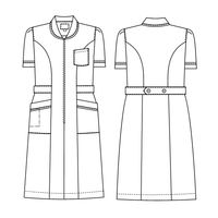 ナガイレーベン 看護衣半袖 ピンクLL MI-4637 1枚　白衣