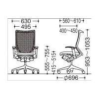 CP85AR FEH8 |オカムラ エルゴノミックメッシュチェア バロン オフィスチェア 肘付 ブラウン 1脚（直送品）