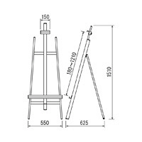 ベルク　イーゼル　ライトブロンズ　MS175LB　（直送品）