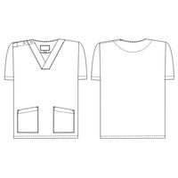 ナガイレーベン NRー8602男女兼用上衣 ネイビーL NR-8602 1枚　スクラブ