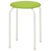 TOKIO 丸イス（座:ビニールレザー スタッキング可能） グリーン 1箱（6脚入） キャスター無し オリジナル