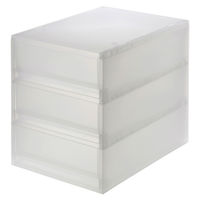 無印良品 ポリプロピレン 小物収納ケース 引出３段 約幅26×奥行37×高さ32.5cm 1セット（6個：3個入×2箱） 良品計画