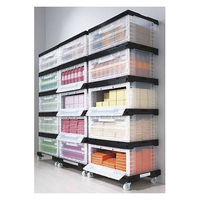 【折りたたみコンテナ】 三甲 オリタタミP75BーS扉S／L 552880 75L ブラック 1セット（10個：5個入×2箱）