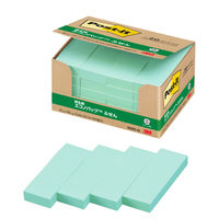 スリーエム(3M) ポストイット ふせん 付箋 再生紙 75mm×25mm グリーン 1セット（20冊入×2） 5001-G