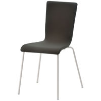 アール・エフ・ヤマカワ　ファブリックチェア（背座:布張り　スタッキング可能）　チャコールグレー　1箱（4脚入）