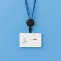 ソニック　リール式吊下げ名札　ハードタイプ　青　NF-948-B　1袋（10組入）　（直送品）