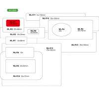 ニチバン マイタック ラベルリムカ（白無地） 手書き用 12×24mm ML-R1 1箱（2400片：240片入×10袋）
