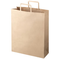 【復活特別価格】平紐 クラフト紙手提袋ベーシック320×400×115 茶 1セット（900枚：300枚×3箱） オリジナル