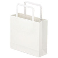 【復活特別価格】平紐 クラフト紙手提袋ベーシック 180×165×60 白 1セット（900枚：300枚×3箱） オリジナル