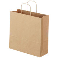 丸紐 クラフト紙手提袋ベーシック 320×320×115 茶 1セット（900枚：300枚×3箱）  オリジナル