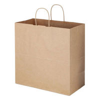 丸紐 クラフト紙手提袋ベーシック 440×430×210 茶 1箱（200枚：50枚入×4袋）  オリジナル