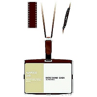 ソニック　IDハードケース＆ストラップ　ヨコ型ブラウン　AL-842-BR　1袋（5組入）　（直送品）