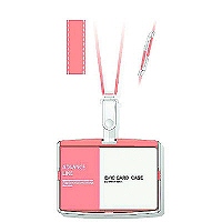 ソニック　IDハードケース＆ストラップ　ヨコ型　ピンク　AL-842-P　1袋（5組入）　（直送品）