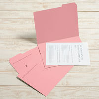 プラス カットフォルダーA4ーE3山タイプ ピンク 87208 1セット(30枚:3枚×10袋)