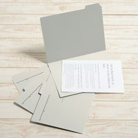 プラス 個別フォルダーA4ー4山ベーシックカラー グレー 87239 1セット(1袋(4枚入)×10)