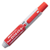 ぺんてる ノック式 ハンディホワイトボードマーカー 太字・平芯 赤 MWXN6M-B 1箱（10本入）