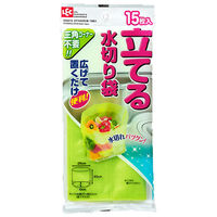 立てる水切り袋 広げて置くだけ 三角コーナー不要 15枚入 1セット（1袋×10）レック