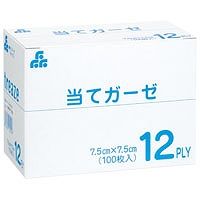 当てガーゼ 7.5×7.5 12PLY 530100301 1箱（100枚入） エフスリィー