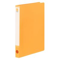 Matakul 丸型ツイストリングファイル 背幅27mm オレンジ 表紙部分に使用済みクリアホルダーからつくった再生材30％配合 10冊 オリジナル