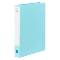 Matakul 丸型ツイストリングファイル 背幅36mm ライトブルー 表紙部分に使用済みクリアホルダーからつくった再生材30％配合 30冊 オリジナル