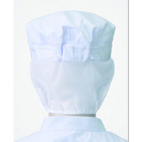 【衛生帽子】 KAZEN 八角帽子(サイドメッシュ)2枚入り 475-41 ホワイト フリー（最大61cm） 1袋（2枚入）