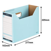 コクヨ　ファイルボックス-FS　＜Tタイプ＞　B5ヨコ　背幅102mm　青　B5-LFT-B　1セット（5冊）