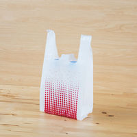 アスクル　中身が透けにくい　ケアルックデザイン　レジ袋　レッド　12号　1セット（3000枚：100枚入×30袋）  オリジナル