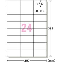 エーワン（A-one）ラベルシール PPCラベル 表示・宛名ラベル レーザー 封筒 シール ステッカー B4 24面 100シート 徳用 28202