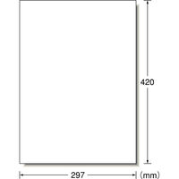 エーワン（A-one）ラベルシール 表示・宛名ラベル マット紙 プリンタ兼用 封筒  A3 ノーカット 100シート 徳用 28424
