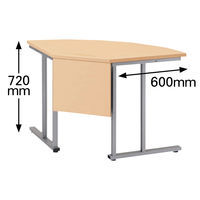 プラス TMユニットテーブル2 コーナーテーブル ホワイトメープル 幅R900×奥行R900×高さ720mm 1台（2梱包）