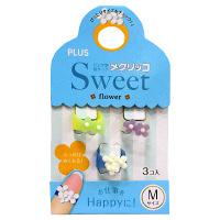 プラス　紙めくり　メクリッコSWEET　フラワー1　M　35909　1袋（3個入）