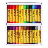 サクラクレパス　クレパス 太巻 ゴムひも付き 1セット（24色入）　オイルパステル クレヨン　LP24R