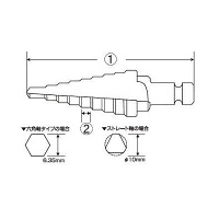 ステージドリルLBH（六角軸タイプ）　9段　LBH622G　ロブテックス　（直送品）