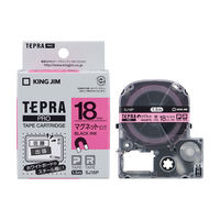 テプラ TEPRA PRO【純正】テープ マグネットテープ 幅18mm ピンクラベル(黒文字) SJ18P 1個 キングジム
